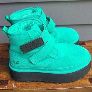 UGG Vibrant Green Ankle Boots with Black Sole